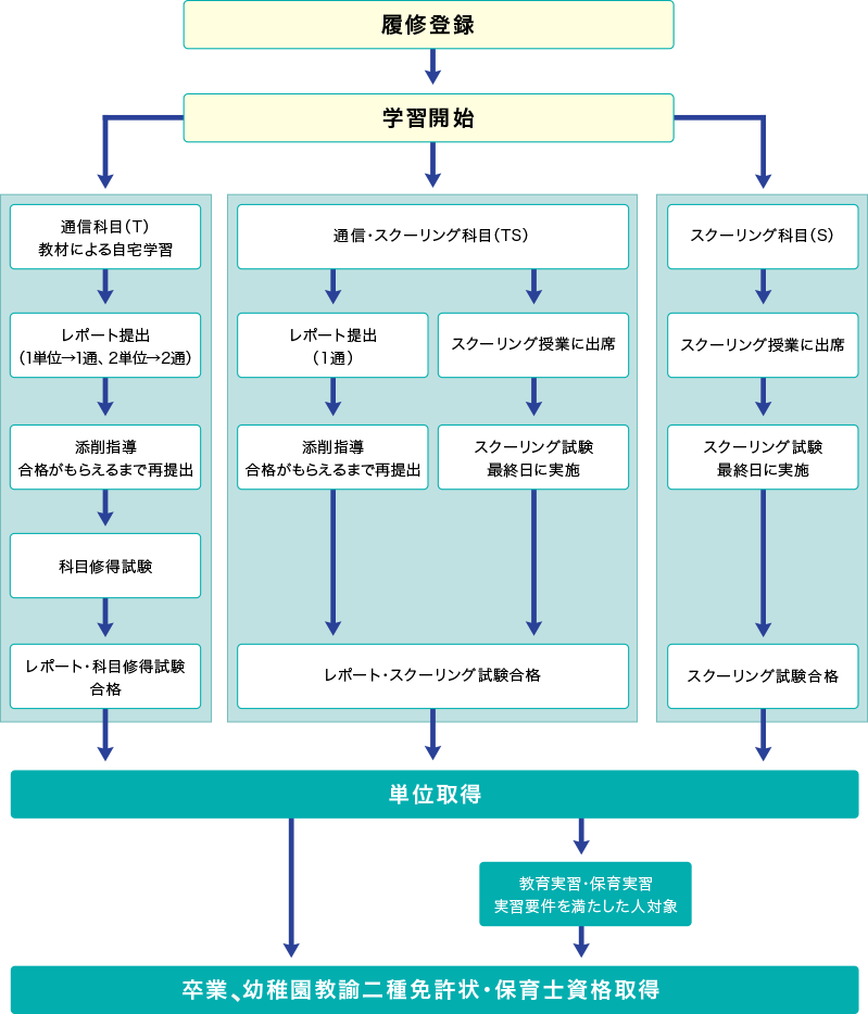学習システム こども教育学科 通信教育課程 3年制 学科 コース紹介 帝京短期大学